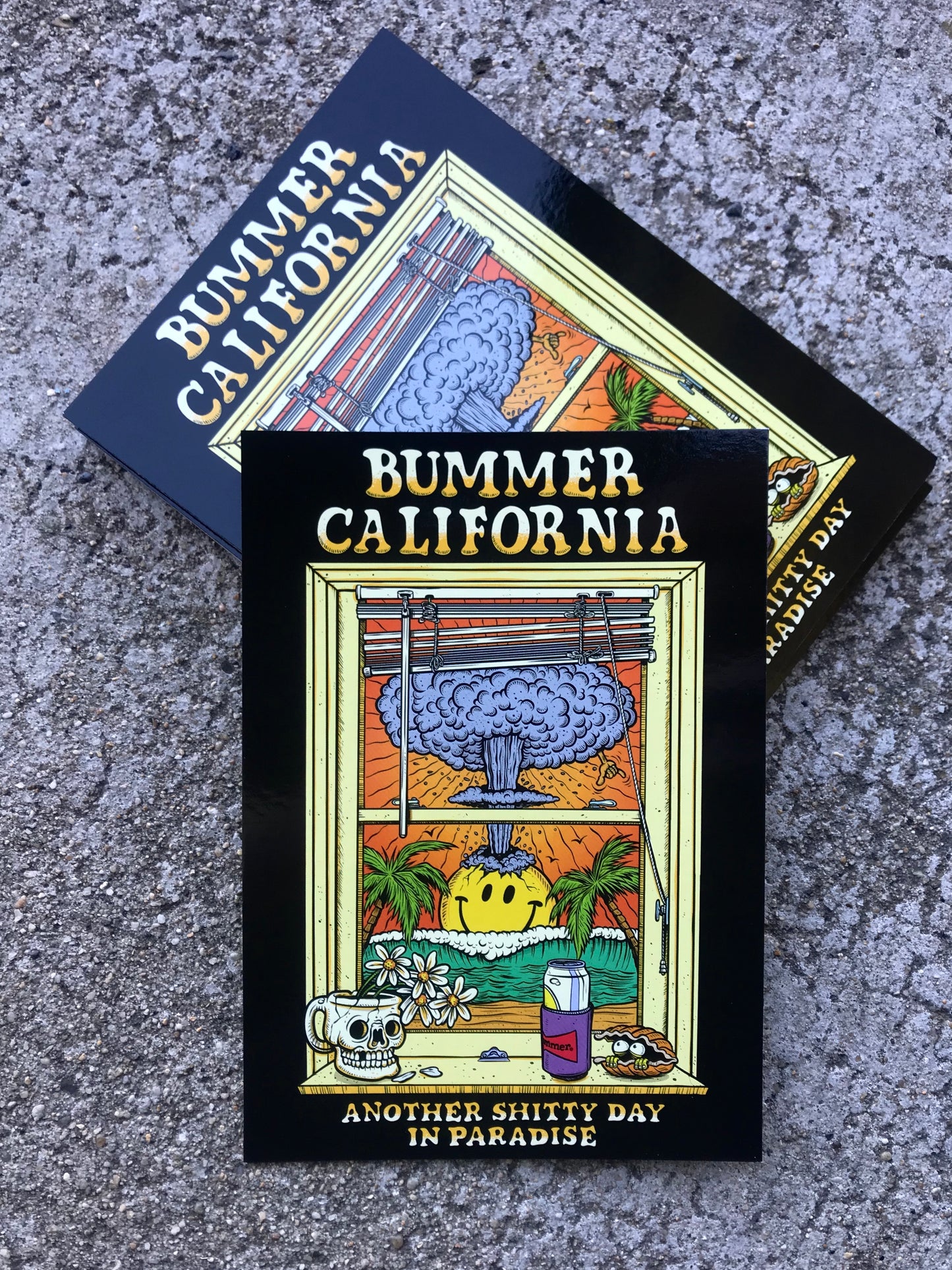 BUMMER CALIFORNIA WINDOW POSTCARD