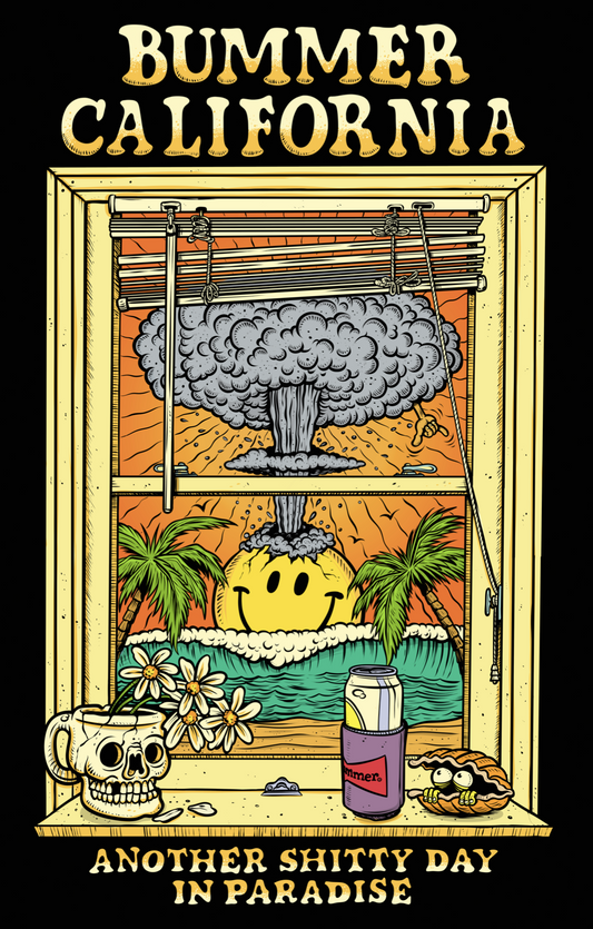 BUMMER CALIFORNIA WINDOW POSTCARD